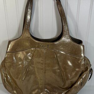 Coach Cream Leather Shoulder Bag Pink Lining